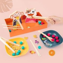 feeding game / monkey & cat
