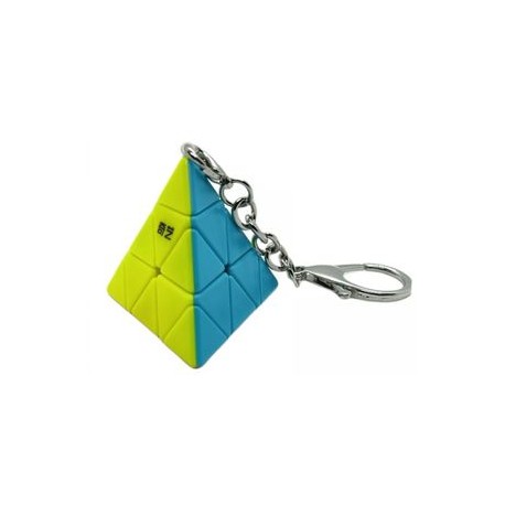 llavero pyraminx stickerless