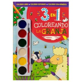 3 en 1. coloreando la granja