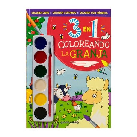 3 en 1. coloreando la granja