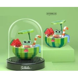 cool summer watermelon frog